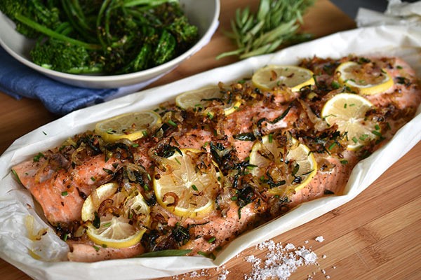 Blog Thumbnail Salmon with herbed butter and crispy shallots